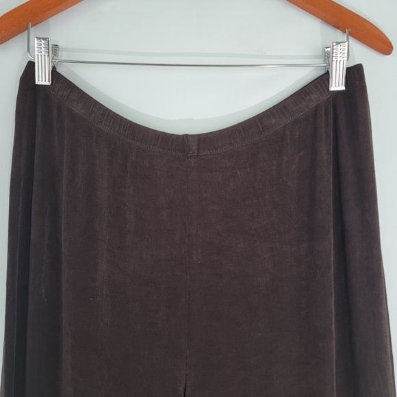 MARKET By Chico's Brown Jersey Stretcy Pull-On Pants Size 2 Elastic Waist - Picture 2 of 9